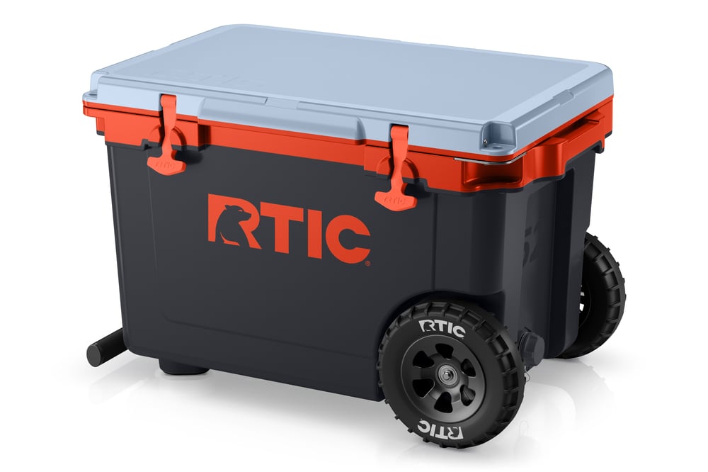 52 QT Ultra-Light Wheeled Cooler, Light Black & Persimmon