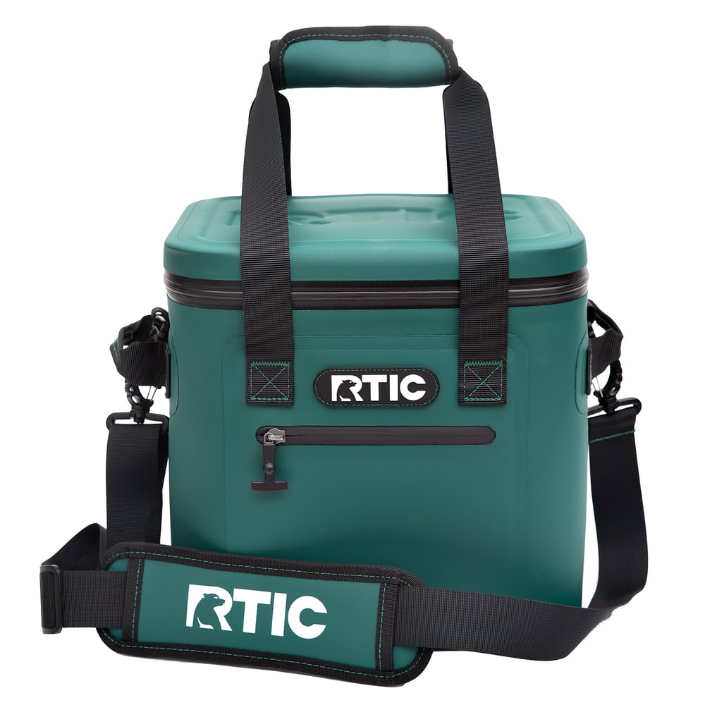 RTIC 12 Can Ultra-Tough Soft Cooler, Forest Green Leakproof & Puncture Proof