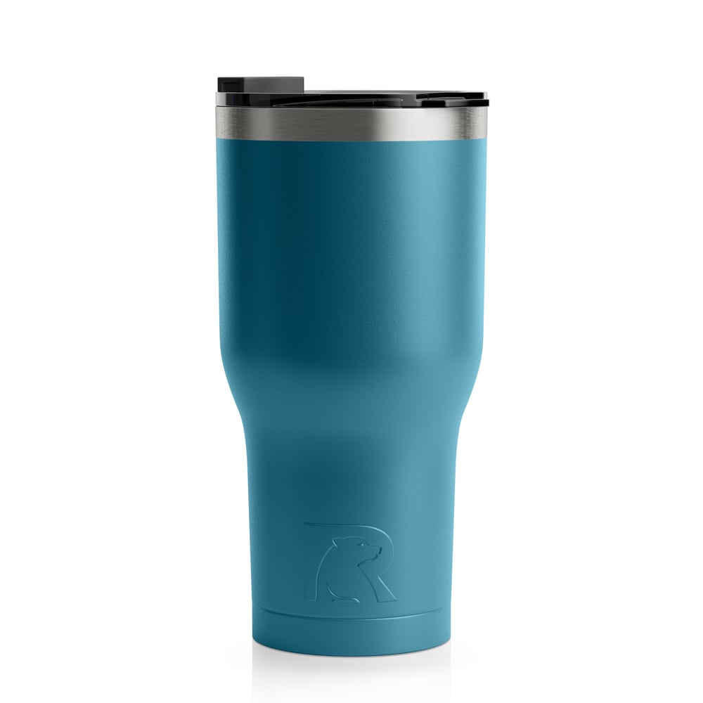 RTIC 30oz Tumbler, Deep Harbor, Matte, Stainless Steel & Vacuum Insulated, Flip-Top Lid