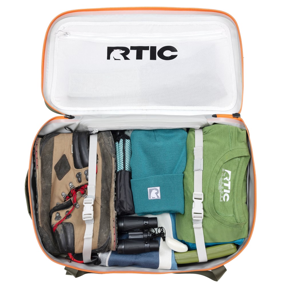 Ultra-Dry Duffle Pack, Olive & Orange Image