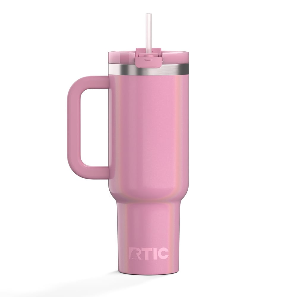 40oz Road Trip Tumbler, Dusty Rose Glitter