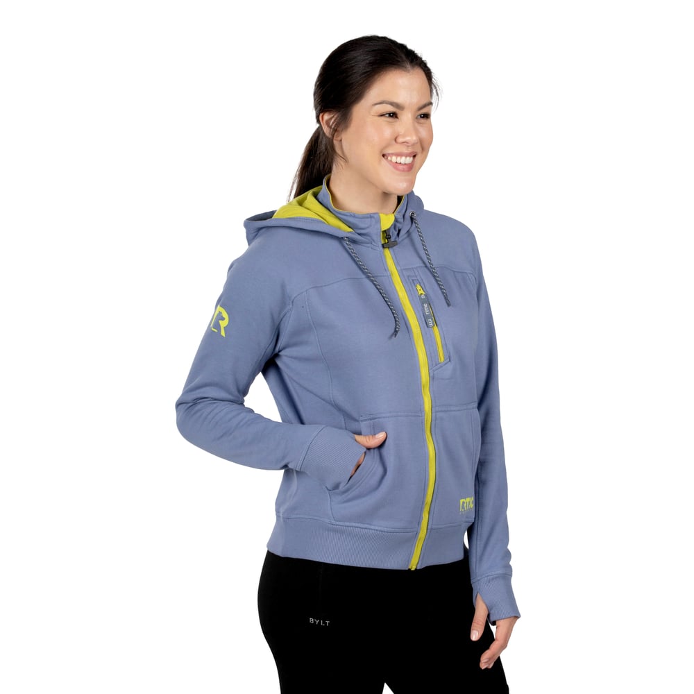 Women's Water-Repellent Full-Zip Hoodie, Cobalt, M Image