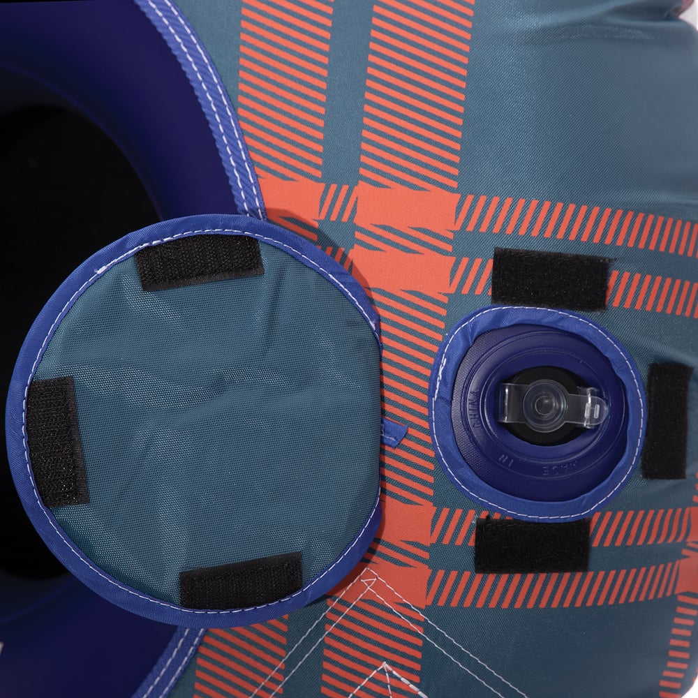 32" RTIC Tough Snow Tubes, Slate Blue/Orange Plaid Image