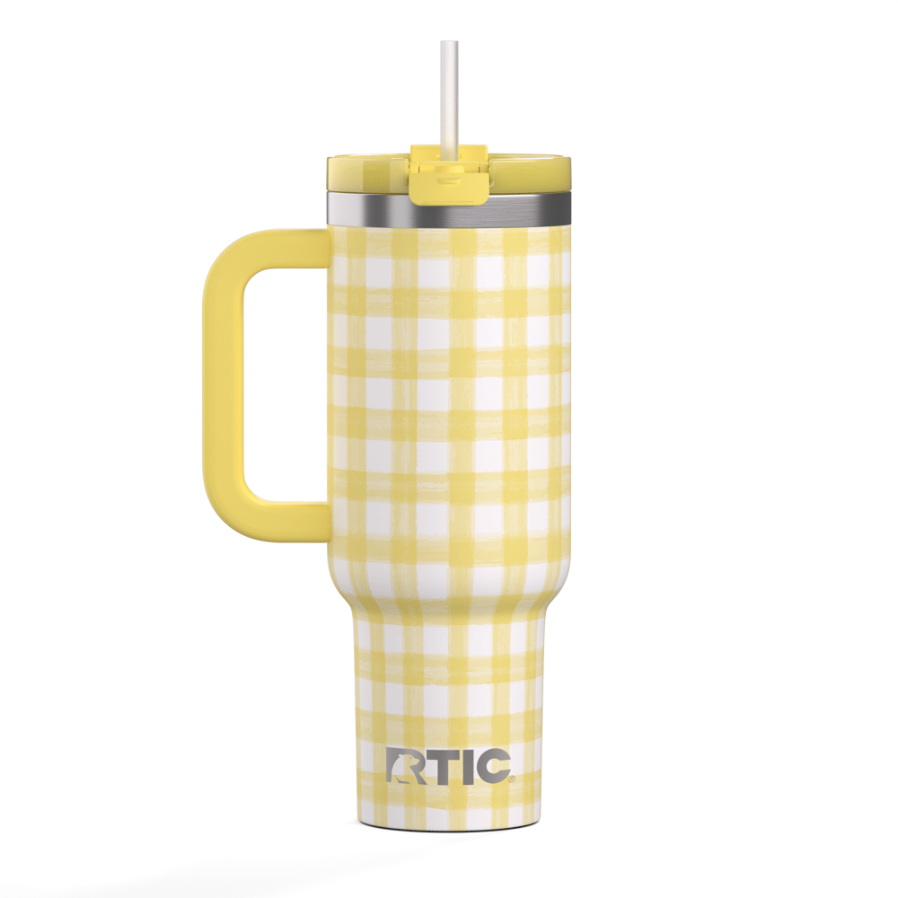 40oz Road Trip Tumbler, Sunlight Gingham