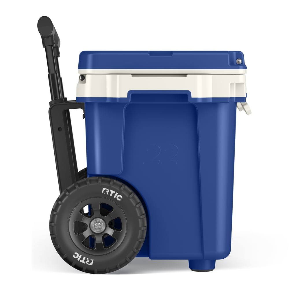 22 QT Ultra-Light Wheeled Cooler, Cobalt & White Image