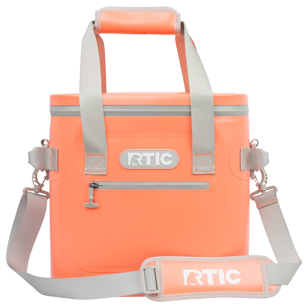 RTIC 20 Can Ultra-Tough Soft Cooler, Coral Leakproof & Puncture Proof
