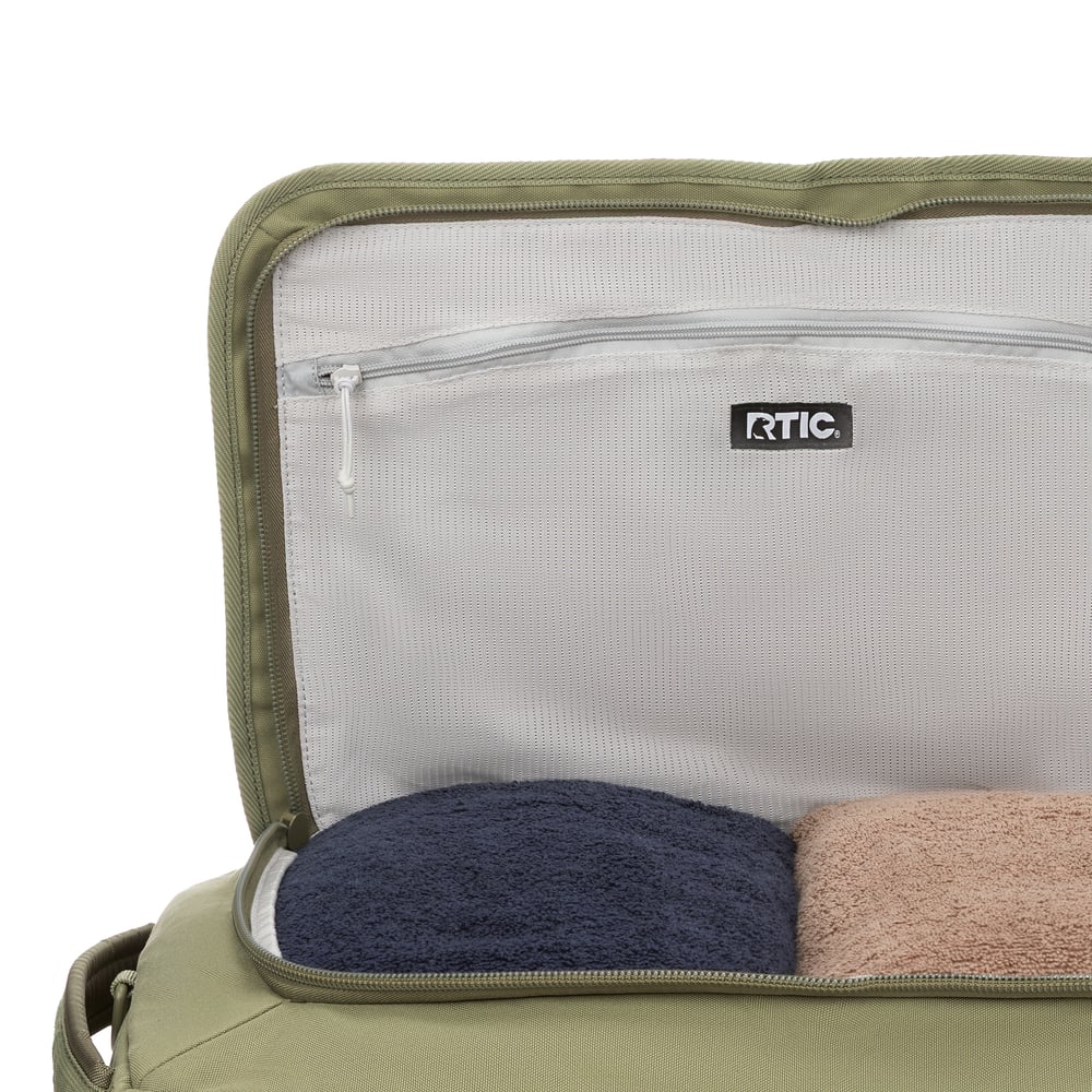 Medium Road Trip Duffle Bag, Olive & Beach Image