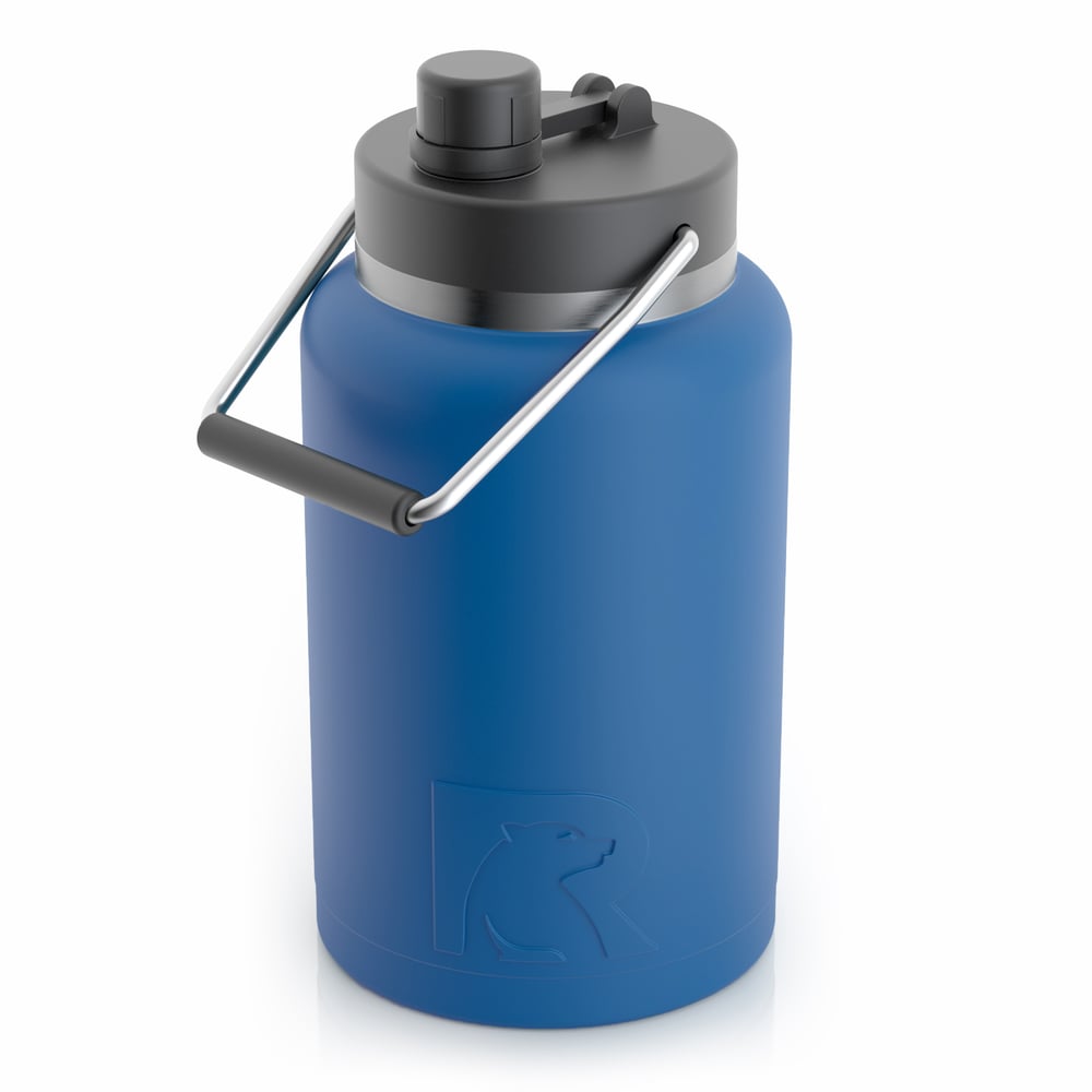 RTIC Half Gallon Jug, Pond, Matte, Stainless Steel & Vacuum Insulated, Flip-Top Lid