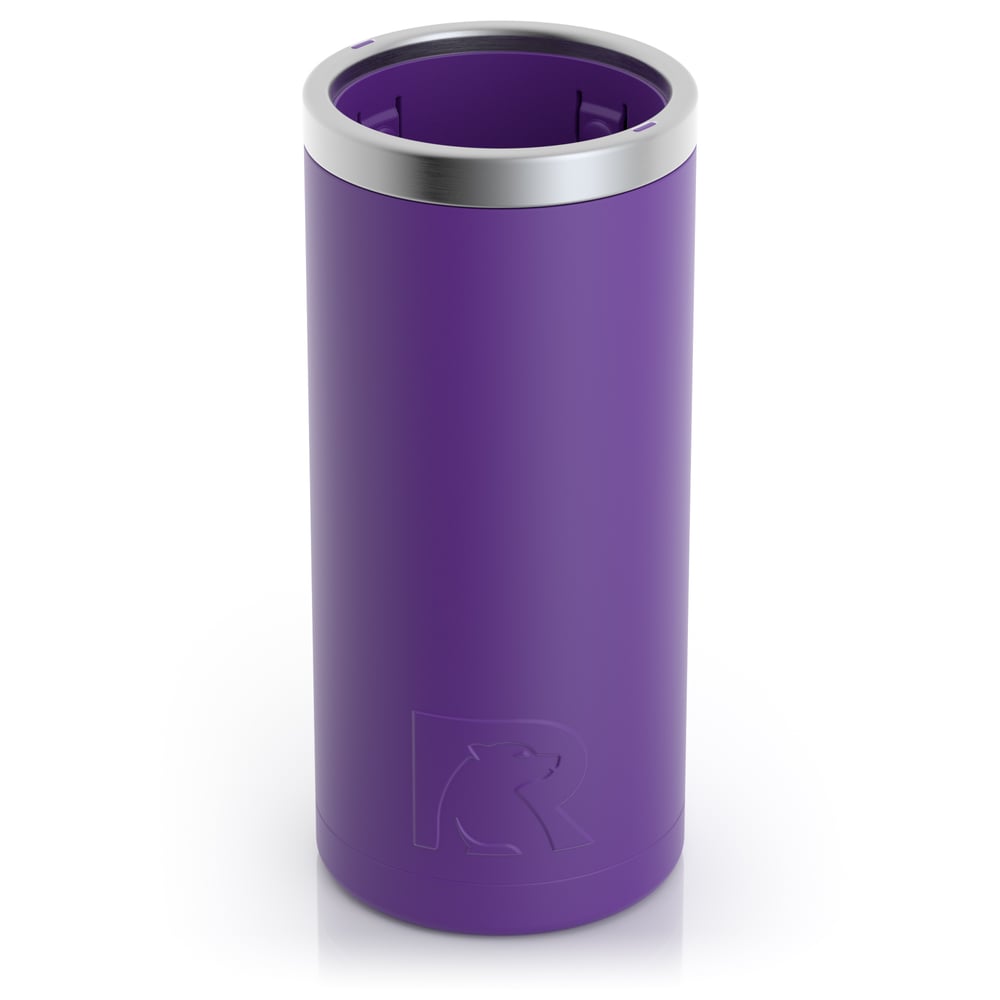 12oz Essential Skinny Can Cooler, Majestic Purple, Matte