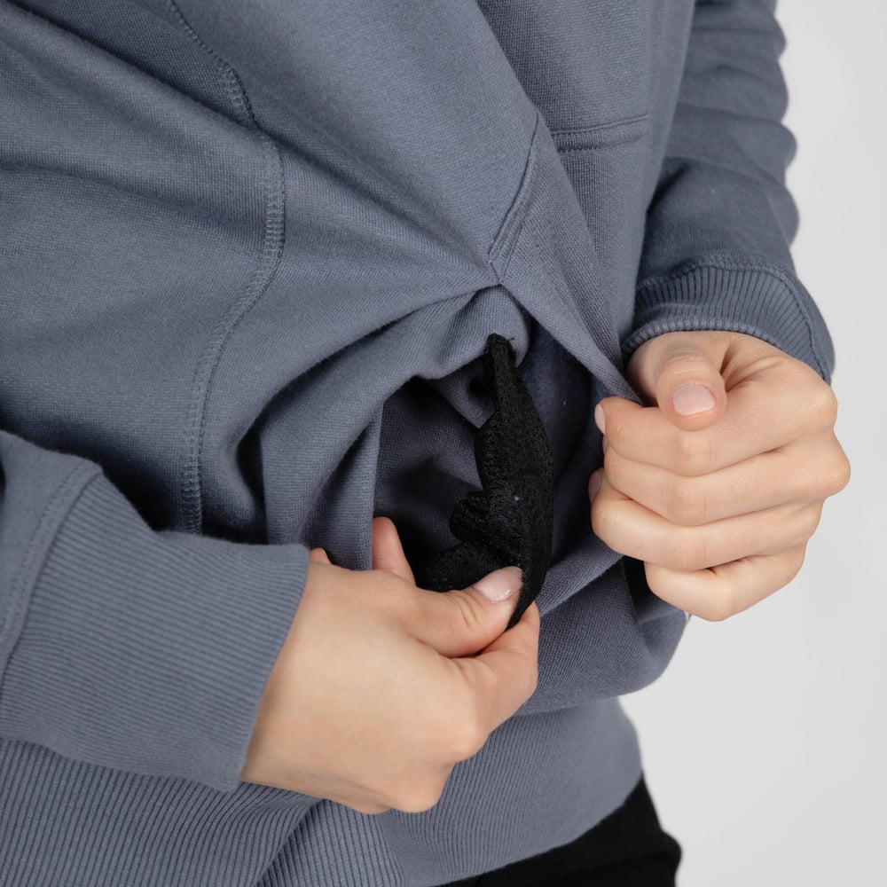 Water-Repellent Pullover Hoodie - Athletic Fit, Gray Stone, L Image