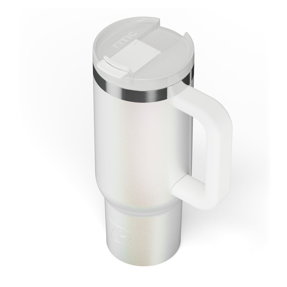 30oz Road Trip Tumbler, White Glitter Image