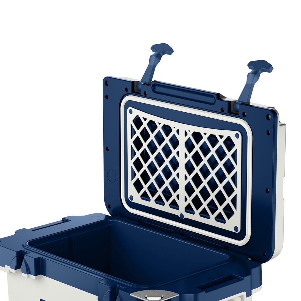 22 QT Ultra-Light Wheeled Cooler, Cool Grey & Navy Image