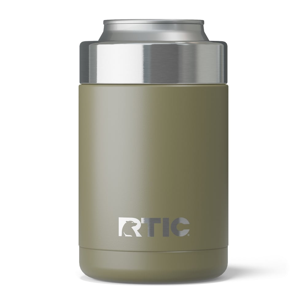 12oz Essential Can Cooler, Olive, Matte