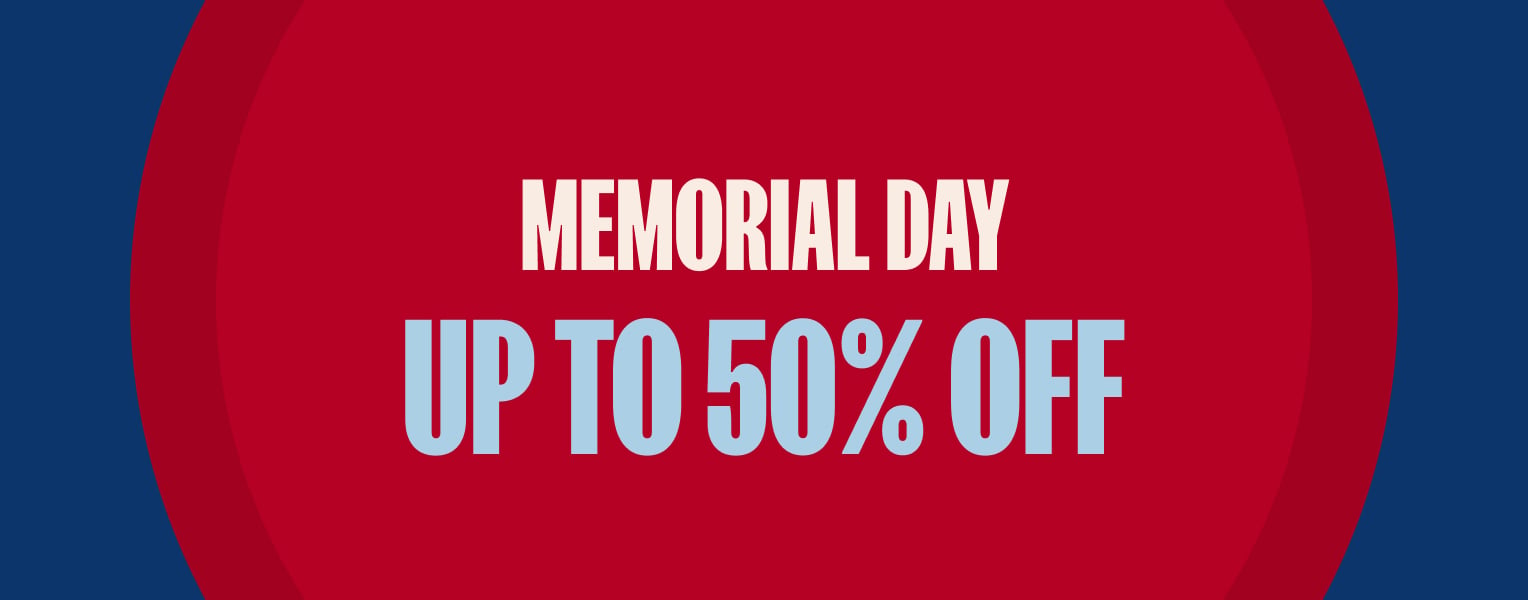 Memorial Day Sale- Up to 50% off