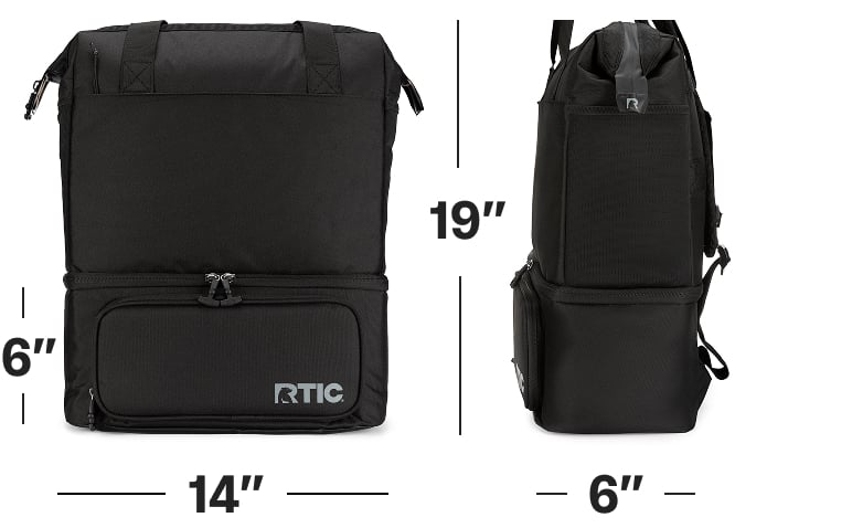 RTIC 2-in-1 Chillout Backpack Dimensions