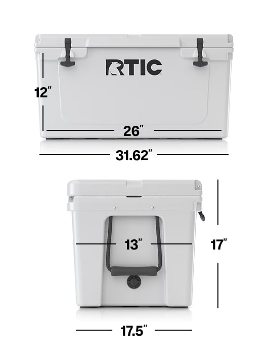RTIC 65 QT Hard Cooler | Rotomolded Outdoor Ice Chest | RTIC